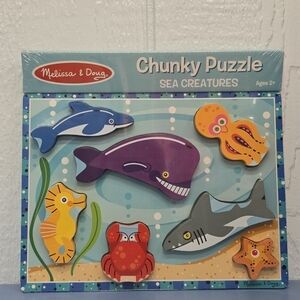 Melissa & Doug Ocean Adventure Chunky Puzzle New